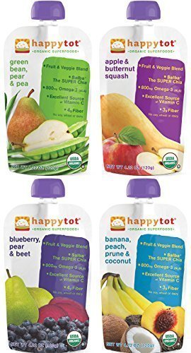 Happy Tot Organic Superfoods Stage 4 Variety Pack of 16 RS.7808 (30.00% Off) - Amazon