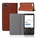 Produktbild Casefirst BlackBerry KEY2 LE PU Hülle Leder Flip Handyhülle Brieftasche PU Leder Lederhülle mit Kartensteckplatz und Standfunktion Stoßfest Ultra Schlag Schutz Leichtgewicht Hülle - Brown