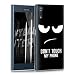 Produktbild kwmobile Hülle für Sony Xperia XZ/XZs - TPU Silikon Backcover Case Handy Schutzhülle - Cover klar Don't touch my Phone Design Weiß Schwarz