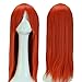 S-noilite® 24" Full Wig for Fancy Dress Parties Cosplay Healthy Hair Long Straight Amine Wigs (Orange)