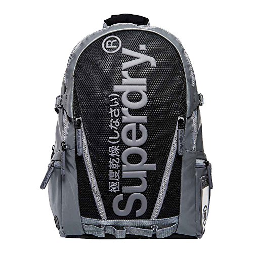 Preisvergleich Produktbild Superdry Herren Meshtarpbackpack Rucksack, Mehrfarbig (Dark Grey / Black), 34x45x14 Centimeters