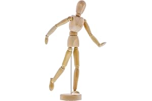 DZXIN Art Mannequin，Gliederpuppe, 30,5cm Modellpuppe Holzpuppe zum Zeichnen , Malen, Kunst