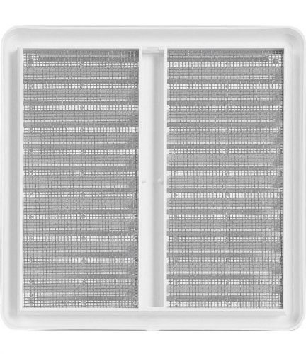 Lüftungsgitter – Abluftgitter aus ASA-Kunststoff mit Insektenschutz: 150 x 150 mm – weiß - 3