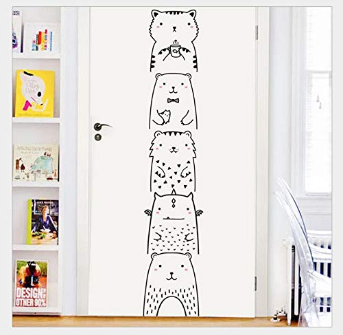 Preisvergleich Produktbild KaiXINSun Freche Katzentüraufkleberwandaufkleber Schlafzimmer Wasserdichte Entfernbare Wandaufkleber des Wohnzimmers, Vinylhintergrundwandfenster Der Kinder
