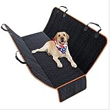 【MÁS GRUESO Y MÁS CÓMODO】 coating Recubrimiento impermeable de PVC + tela Oxford 600D + algodón orgánico + tela Oxford 600D + respaldo antideslizante hace que las fundas del asiento para perros sean más gruesas que las normales, más suaves para que su mascota pueda permanecer cómodamente en su lugar en su asiento trasero .