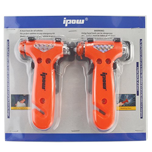 Ipow 2-Stück auto Hammer life Hammer Fenster Hammer Gurtschneider Sicherheit Hammer fürs Auto Kfz (Klein) - 7