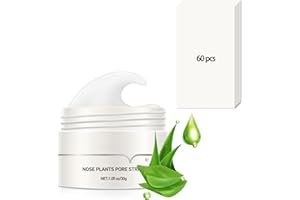 BOBIHONEY Tiras Nasales De Eliminación De Puntos Negros (60 hojas de papel), Eliminación de espinillas, Peeling Off natural Cara Limpieza profunda de poros