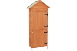 vidaXL Armario de Almacenaje de Jardín Madera Impermeable Mueble de Exterior