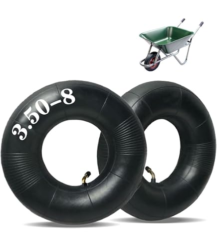 ECOVELO Pneu Brouette 3.50-8 Renforcé 4PR + Chambre à Air Anti-Crevaison – Idéal Jardinage Et Chantier