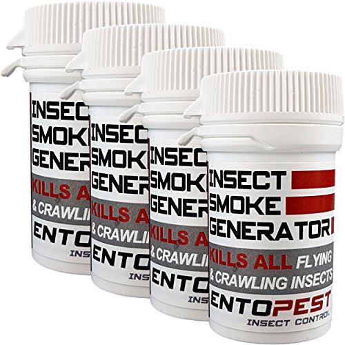 Entopest 4 x Insect Smoke Bomb Killer Fogger for Control of Cluster Fly, Moths, Fleas, Bugs, Beetles