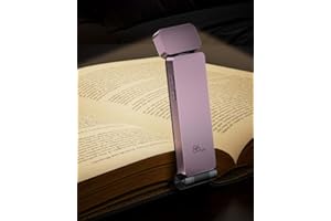 86lux Luce per libro, luci da lettura ricaricabili per libri a letto, lampada a LED ultraleggera con clip per segnalibro con 15 colori ambrati e oscuramento continuo per lettura notturna per gli