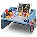 Produktbild Loori Kinder Reisetisch Knietablett Blau Auto Tisch für Kind mit Zeichnungsfilm, Bonus 5 Zeichnungsplatten & 6 Farbpens, Cool Maltisch Auto Kinder Spielzeug für Die Reise