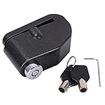 GHB Antivol Moto Alarme Moto Bloque Disque Son d'Alarme 110db pour Moto/Vélo/Scooter avec 2 Clés et 1 Clé Hexagonale Noir