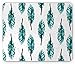 Produktbild WYICPLO Aqua White Mouse Pad, Watercolor Feathers Hand-Drawn Style Artwork Native American Theme, Standard Size Rectangle Non-Slip Rubber Mousepad, Aqua Black White