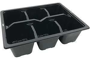 Oakland Gardens 6 Cells Multi Cell Tray Bedding Pack Plug Plant Half Size Seed Trays Inserts With Holes Pack of 20