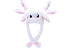 BOOSHMall Bonnet Oreilles qui Bougent, Mignon Chapeaux D'animaux Qui Bouge Les Oreilles, Chapeau de lapin, Peluche Bonnet Lapin avec Airbag, pour Garçon Fille Jouets Cadeaux