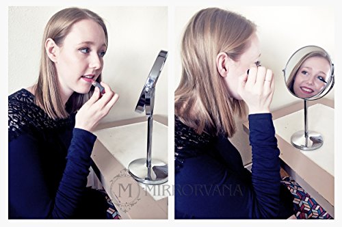 Mirrorvana 7-Zoll-Kosmetikspiegel, zweiseitig, 1- und 10-fache Vergrößerung - 5