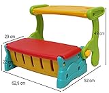 Clamaro ‚SwitchBench‘ 2in1 Kinder Sitztruhe mit Klapptisch oder Rückenlehe und geheimer Truhe, einfach die Sitzbank mit Lehne in eine Sitzbanktruhe mit Tisch umklappen, flexible Indoor und Outoor Kindersitzgruppe aus wetterfestem Kunststoff für den Garten oder im Kinderzimmer - 4