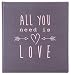 Produktbild Goldbuch Hochzeitsalbum, All You Need is Love, 30 x 31 cm, 60 weiße Seiten mit Pergamin-Trennblättern, Leinenstruktur, Grau, 27085