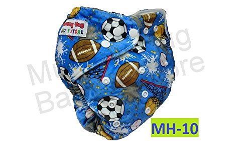 Mummy Hug® Baby Washable Reusable Pocket Nappy Cover Liner Insert Suits Birth To Potty + Free Insert (MH-10)
