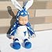 Produktbild Edealing (TM) 9.84 "Plüsch-Kaninchen-Puppe Nettes Simulations-Silikon-Vinylschlaf-Spielwaren-Geschenk für Baby-Kinder - Blau