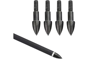 SHARROW 24pcs Archery Arrow Tips Arrowhead Field Bullet Points 75 Grains Broadheads for Targeting Practice Carbon Arrows