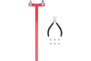 Deror Archery Bow String Nock Points Pliers, Archery Nocks Points T Shape Bow Square Ruler, Archery Nocking Point Buckles Clip Plier T Shape Bow Square Ruler Set