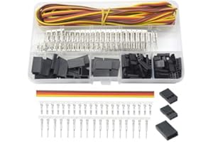 WMYCONGCONG 30 Kits Servo Connector Servo Cable Wire Connector Male Female Kit w/ 16Ft 22Awg Servo Wire compatible with Futaba Style Servo Connector