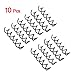 10x Black Spiral Hair Pin Clip Bun Stick Pick for DIY Hair Style / Sleek and Compact Alloy Construction, Designed to Fit for All Hair Type, Especially for Long Hair