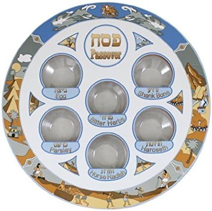 Elegant high quality disposable Seder Plate for Passover Pesach by Pesach Art