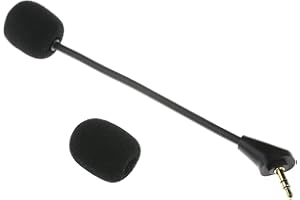 eMagTech Micrófono de Repuesto Compatible con HyperX Cloud Alpha Auriculares para Juegos con Cubierta de Espuma de Repuesto Accesorios para Micrófono con Conector Jack de 3,5 Mm