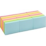 Amazon Basics Rettangolare Mini foglietti adesivi, 3,8 x 5 cm, colori assortiti, confezione da 24