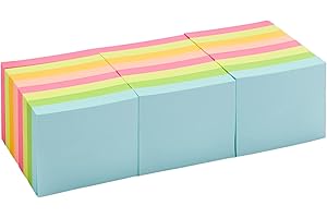 ‎AMAZON BASICS Amazon Basics Rechteckig Mini-Haftnotizen, 3.8 x 5 x 0.8 cm, 24 stück, Bunt