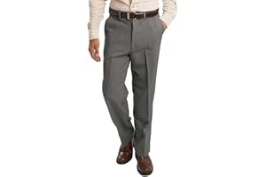 TROUSER MASTER Mens Elasticated Waist Trousers Smart Formal Trousers with Button and Zip Fly Plus & Big Sizes from 30" to 60" in Grey, Beige and Brown Colour