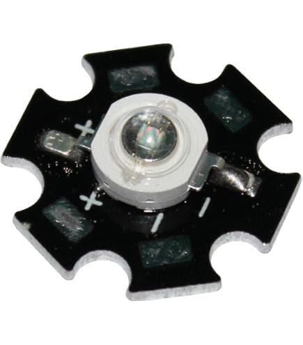Sourcing Map 50 Stück Aluminium-Platinen Für LED – 20mm Durchmesser, 2-Pin, Schwarz – Für 1W/3W LED Chips