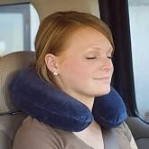 Aynoks Seyahat Boyun Yastığı, Lacivert, Şişirilebilir PVC, Ergonomik Tasarım, Yolculuk ve Ara&ccedil; İ&ccedil;i Kullanım
