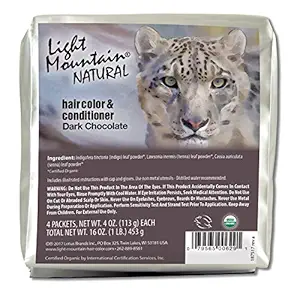 Dark Chocolate: Light Mountain Natural Bulk Hair Color And Conditioner, Dark Chocolate