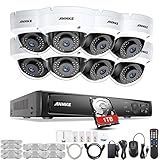 【Durchgehendes 24/7 Aufnehmen:】Bekommen Sie die 24/7 Aufnahme , und Sie können eine externe Festplatte (bis zu 6TB) installieren. Es unterstützt bis zu 8 Kameras gleichzeitig.