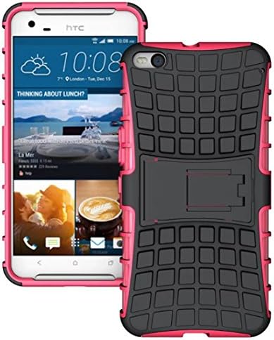 DBIT HTC X9 Case, High Quality Slim Soft TPU and PC Rugged Durable Protective Case Cover with Kickstand for HTC One X9,Rose
