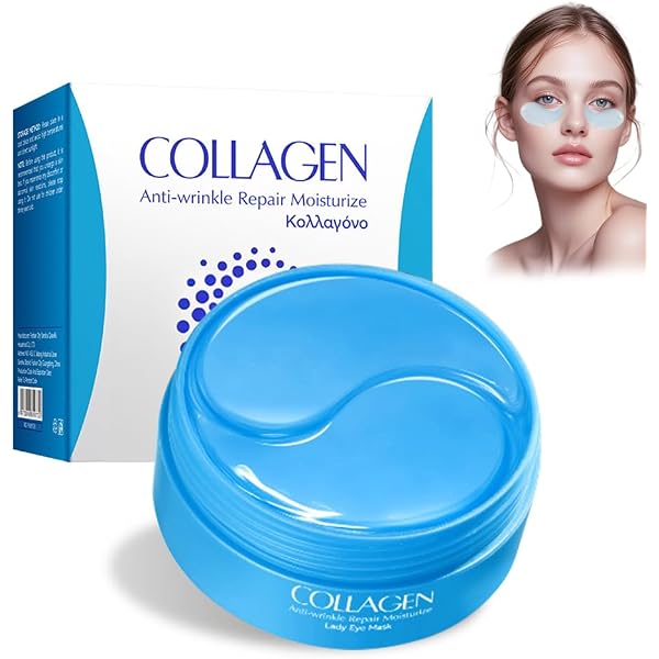Anti-Aging Augenpads Mit Meereskollagen & Hyaluron – Gegen Tränensäcke, Augenringe, Falten, 6 Paare