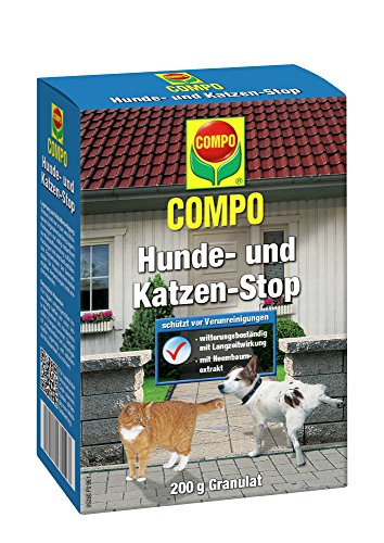 COMPO Hunde- und Katzen-Stop, Granulat mit Duftstoffen, gegen Duftmarken und erneutes Markieren von Hunden und Katzen, 200 g