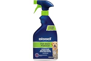 BISSELL Stain Pre-Treat Pet Spray, Stain Remover, Carpet Stain Remover Helps Removes Tough Pet Stains & Odours, Pet Carpet Cleaner, 650 ml, 1137E