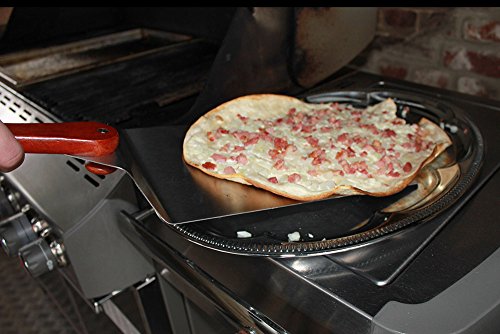 Santos Pizzaheber Pizzaschaufel Pizzaschieber klappbar mit Holzgriff | Maße: 51 x 20 cm für Pizza auf Gasgrill, Kohlegrill, Kugelgrill oder im Backhofen - 7