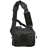 5.11 Taktik Sling Cephane &Ccedil;antası, 2-Banger Tabanca &Ccedil;antası Crossbody Omuz Paketi, Stil 56180ABR, Siyah, Askılı Sırt &Ccedil;antalar