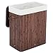 Produktbild Songmics faltbar Bambus Wäschekorb Wäschetruhe Wäschekiste Wäschetonne mit Deckel Wäschesammler 100 L (62,5 x 52 x 32 cm) Wäschebox mit Wäschesack zum Herausnehmen braun LCB61Z