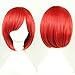 TLT 28cm (11inch) Short Straight Sexy Stylish Cosplay Party Hair Wigs (Red) BU029R
