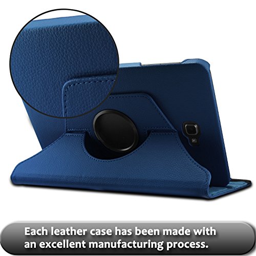 Samsung Galaxy Tab A 10.1 Hülle Case, Infiland PU Ledertasche lederhülle 360° Drehbarer Stand Smart Cover Case Schutzhülle Tasche Etui für Samsung Galaxy Tab A 10.1 Zoll (2016) Tablet-PC(mit Auto Schlaf / Wach Funktion)(Dunkleblau) - 8