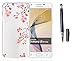 Produktbild Samsung Galaxy J5 Prime/On 5(2016) Neu Design Hülle mit Schwarz kapazitive Feder,ISENPENK Ultra Slim Silikon Soft TPU Cool Modisch Pattern Case,Schöne Einfache Outdoor Crystal Clear Transparent Wasserdicht Shockproof Anti Slip Stoßfest Protection Durchsichtig Handyhülle,Thin Silicon Cover Bumper Schutzhülle Tasche für Samsung Galaxy J5 Prime/On 5(2016) 5.0Zoll[Ahornblätter]+Schwarz kapazitive Feder