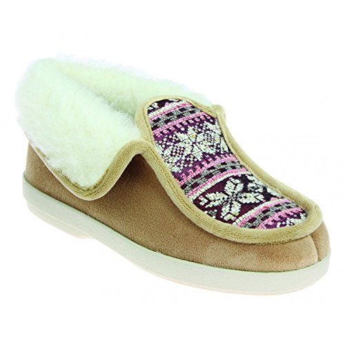 Preisvergleich Produktbild Fargeot Dounya Damen Hausschuhe, Beige, 36 EU