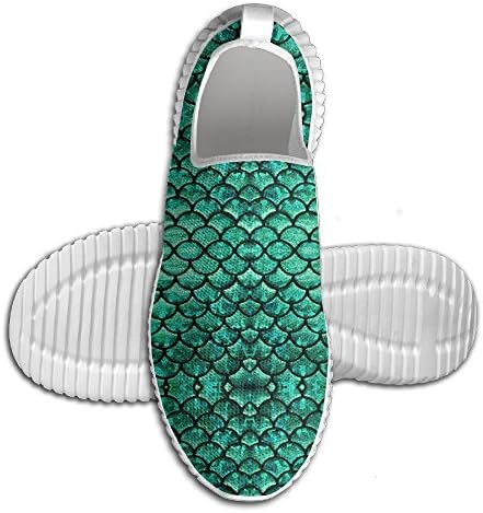 Mystic Mermaid Fish Green Lightweight Breathable Casual Sports Shoes Fashion Sneakers Walking Shoes 44